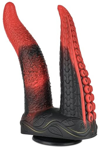 Meeteel 18-20CM Monster Doppeldildo Tentakel Stil – Realistischer Fantasy Dildo mit Saugnapf, G-Punkt & Anal Stimulator, Unisex Sexspielzeug für Frauen und Männer