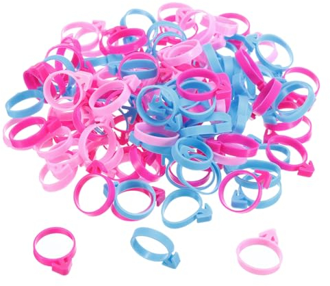 sourcing map 120pcs Pastry Bag Ties Icing Bag Ties Silicone Decoration Piping Bag Clips for Cupcakes Cookies Baking