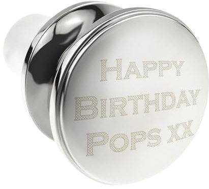 Personalised with Your Own Text Design Silver Wine Bottle Stopper Presented in a Gift Box