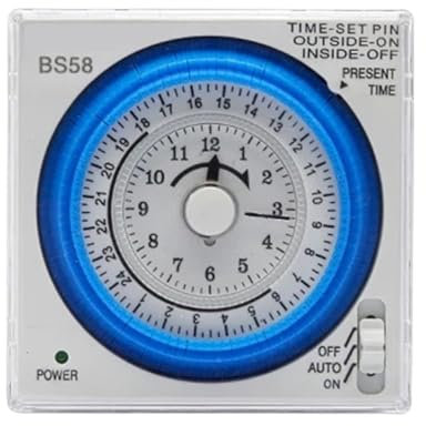 Folisila Minuterie 240V 24H, minuterie de Type mécanique avec 96 Fois Marche/arrêt par Jour, unité de réglage Minimale 15 Minutes