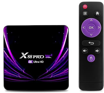 Android TV Box 11.0, Android Box 4GB RAM 32GB ROM, S905W2 Quad-Core, Support 2.4G/5G Dual WiFi, Bluetooth 5.0, 100M Ethernet Ultral HD 4K Smart TV Box