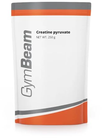 GymBeam Kreatinpyruvat Pulver - Kreatin gebunden an Pyruvat für verbesserte Leistung, unterstützt intensives Training & Muskelkraft, gut löslich, ideal für Kraft- & Ausdauersportler, 250 g