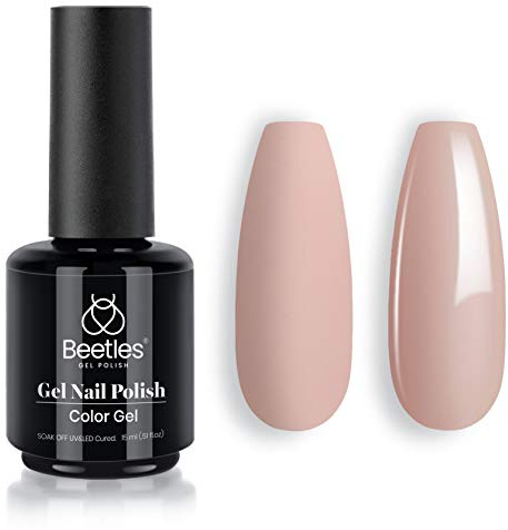 Beetles Gel Polish, 1Pcs 15ml Sheer Pink Gel Polish, Light Nude Neutral | Soak Off Uv Nail Gel Manicure Home Salon Nail Art DIY Design Gift for Girls Women-CL130