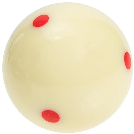 WESIEVYA Professioneller Billard Weißer Cue Ball Mit Roten Punkten Standard Kugel Für Übungs Trainingseinsatz Widerstandsfähig Für Billard-Queue-Training Und Präzision Dem Tisch