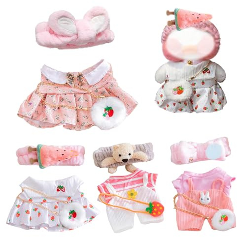 Cndiyald Puppenkleidung Set, 4 Set -Kleidung für ausgestopfte Tiere, 12 '' Plush Duck Clothes Set, ausgestopfte Tierkleidung