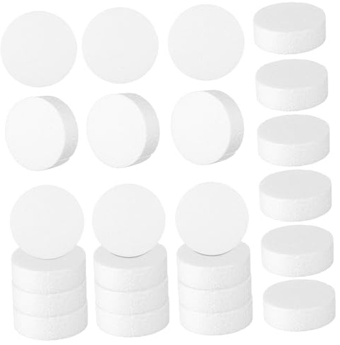 Homoyoyo 24pcs Craft Foam Circles Round Foam Discs Cylinders for DIY Cake Dummies
