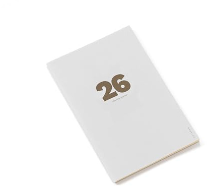 OCTÀGON DESIGN - Petit planificateur mensuel 2026-12 mois de janvier à décembre 2026 - L'emblématique planificateur monthly d'Octàgon | Format A5 | Couleur Cobblestone | Couverture souple