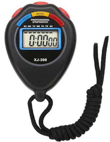 Repobado electrónico de impermeable: temporizador deportivo digital multiproceso, pantalla de pantalla grande | Countdown de entrenamiento portátil, temporizador duradero preciso, herramienta de cronó