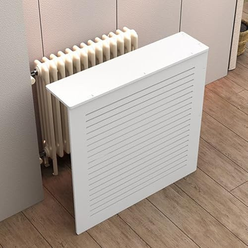 Heizkörperverkleidung, Dreiseitige Verkleidung Heizung, Heizkörper Dekoration, Stanzfreie Montage, für Wohnzimmer, Schlafzimmer, Badezimmer(80x80x15cm)