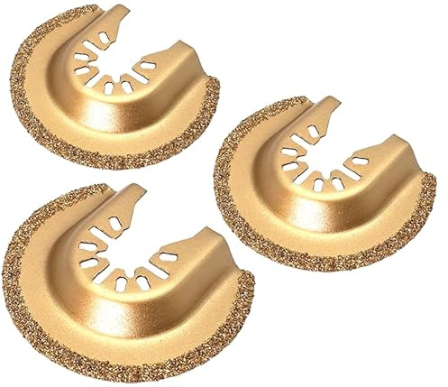 HERO Professional Diamant-Segmentsägeblätter 65 mm 3er Set Hartmetall Sägeblätter – HM Multimaster/Multischneider/Multitool Tauchsägeblatt Oszillationswerkzeug – Zubehör für Multifunktionswerkzeug
