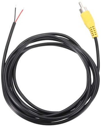 sourcing map Cable de altavoz RCA a cable desnudo, 22 AWG, conector macho RCA amarillo a extremo abierto, adaptador de conector de cable de audio para amplificador, altavoces de audio doméstico