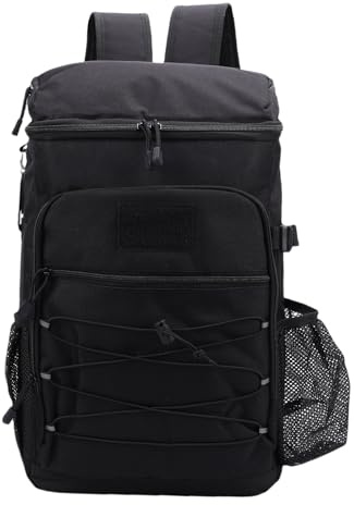 Vroomoto Mochila Aislante a Prueba de Fugas, Refrigerador de Gran Capacidad, Multifuncional para Acampar, Senderismo, Viajes en la Playa (Negro)