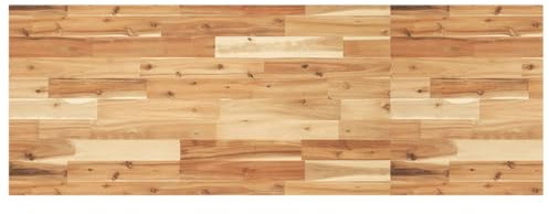 LoogCape Piano lavabo in legno massello di acacia con rivestimento a olio, 120 x 50 x 2 cm, rettangolare, per lavabo, mobile da bagno, lavandino, montaggio a parete e mensola in bagno