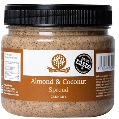 Nutural World - Krispigt Mandel och Kokosnöts smör (1kg) - Great Taste Award vinnare