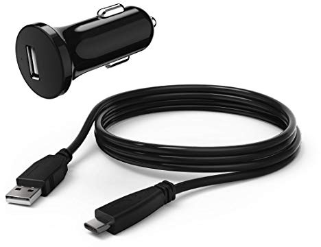 Hama Kfz-Ladegerät für Nintendo Switch (12V bis 24V Netzteil, USB Ausgang 5V/2.4A, mit USB-C Kabel 1,5m) schwarz