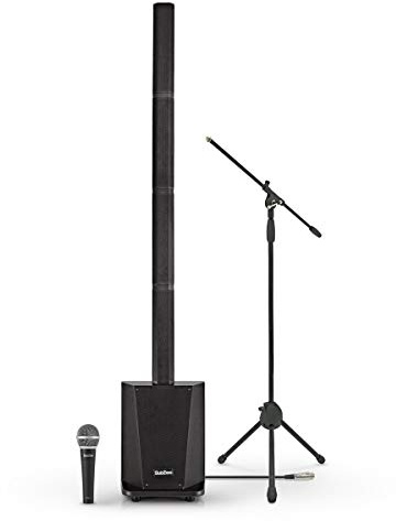 SubZero L410X Bluetooth Column PA System, Microphone Pack | Ideal for Singing, Speeches or Presentations, Super-Fast 350W Setup, Bluetooth Connectivity, Multi-Height Positioning