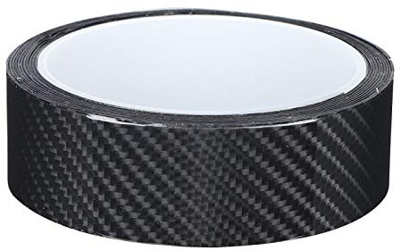 aqxreight Pellicola Protettiva per Auto, Pellicola Protettiva in Fibra di Carbonio per Porta Auto, Adesivo AntiGraffio, Nero(3CM*)