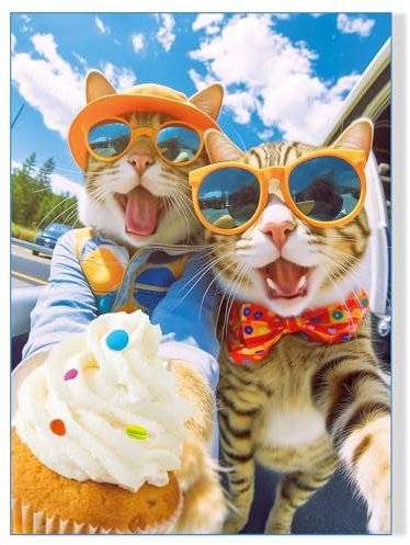 500 Teile Puzzle für Erwachsene und Jugendliche und Kinder, Familie, glückliche Geschenkidee, Katzen, Selfie