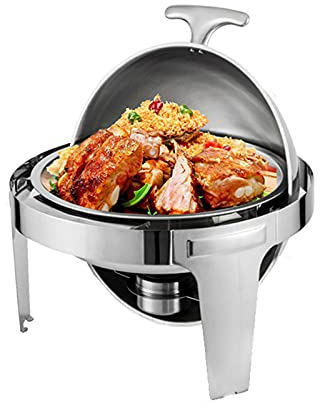 AidiOn 6.8L Chafing Dish, Stainless Steel Chafer And Buffet Warmers Set with Food Pan, Water Pan And Fuel Holders