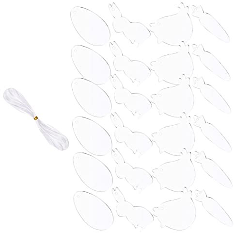 GOOHOCHY 24stücke Teiliges DIY Ostern Anhänger Aus Blanko Karotten Und Eier-Pendants Zum Malen Für Junge Mädchen Kreative Bastelideen Für Ostern Und Schulprojekte