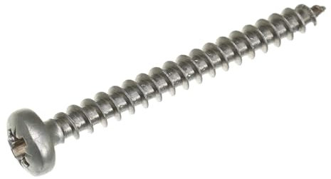 SECCARO Spanplattenschraube Halbrundkopf 4 x 40 mm, Edelstahl V2A VA A2, Holzschraube mit Vollgewinde, Kreuzschlitz/PZ, 200 Stück