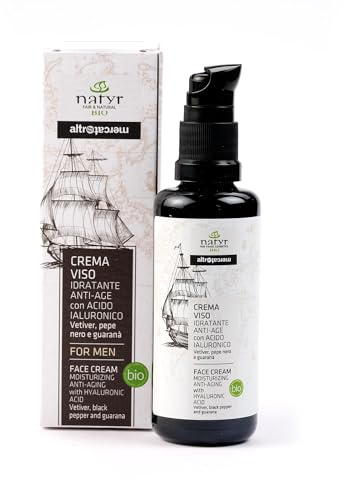 NATYR - Altromercato - Crema viso antirughe uomo - idratante & antiage - bio -50 ml