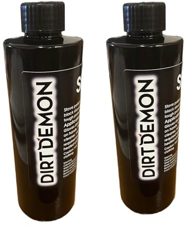 DirtDemon 2 Stove Polish For Log Burners & Grates Restore To Black, Non toxic Alternative To Stove Paint (250ml)