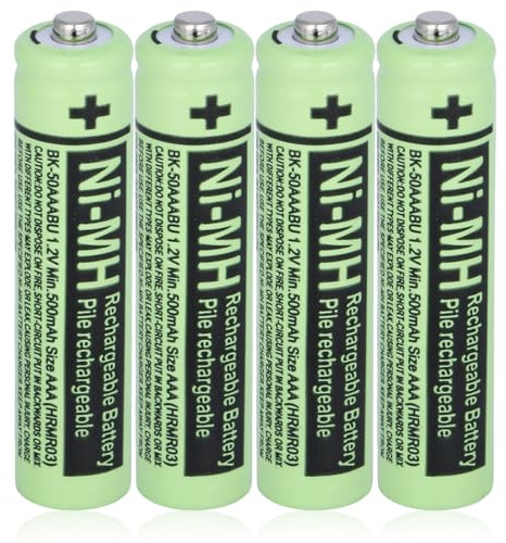 NI-MH Akkus 1.2V AAA 500mAh BK-50AAABU für Panasonic Schnurlostelefone, Fernbedienungen, Elektronik(4 Packs)