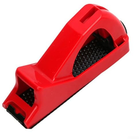 Drywall Edge Planer Hand Tool Plasterboard Wallboard Planer with Abrasive Blade Plastic Body Comfortable Grip for Trimming and Edge Finishing Red
