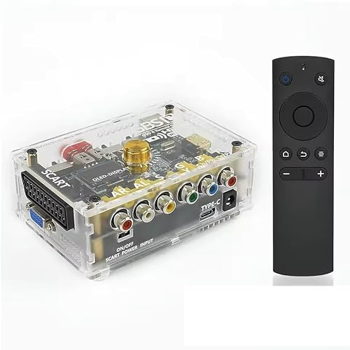 TicKnot ODV-GBS-C Mini Video Converter RGBS Scart/YPbPr to HDMI & VGA Upscaler for Retro Gaming Console PS2/N64/Dreamcast/Saturn with Zero Lag (Tran Clear)