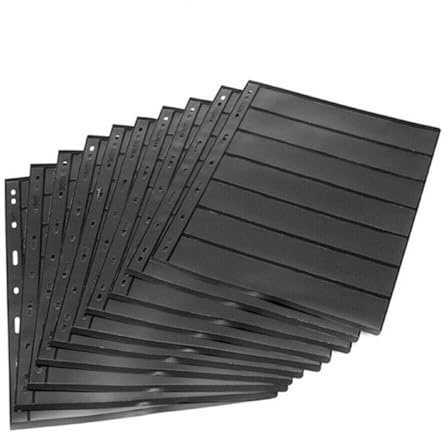 10 piezas de 7 cuadrículas para sellos postales, páginas de álbum de colección de monedas, hojas de PVC, hojas sueltas, página de recambio no incluye cubierta