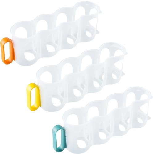 Kichvoe 3pcs Kitchen Can Dispenser Rack for Fridge Soda Beer Cans Multi-color Space-saving Drink Organizer for Pantry and Home Use