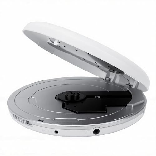 Tangxi Lettore CD Portatile con Cuffie, Lettore CD Portatile per Auto con Funzione di Ripetizione Protezione Anti Salto, Cavo AUX, per Sport Domestici All'aperto