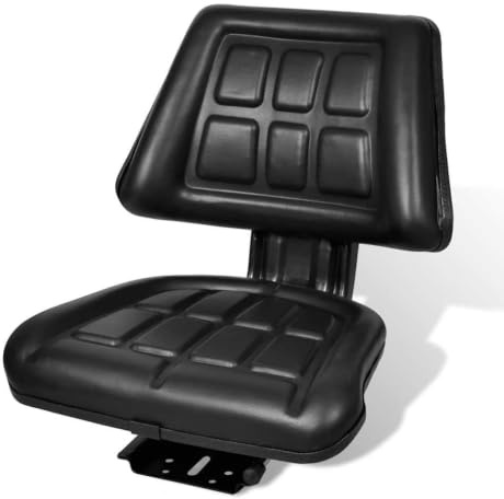 Ziaphsol Siège de Tracteur avec Dossier Noir pour Tondeuse Jardin pièce Accessoire Robuste, Ajustable, Confort Optimal, Installation Facile, Compatible avec remorque, Plateau, Roue et Moteur
