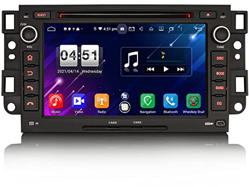 Erisin 8-Core 4GB+64GB Android 10 Radio Coche Bluetooth para Chevrolet Aveo Captiva Epica GPS Navegación Soporte CarPlay Android Auto DSP WiFi Dab+ TPMS 4G OBD2 FM USB Control del Volante TDT CD DVD