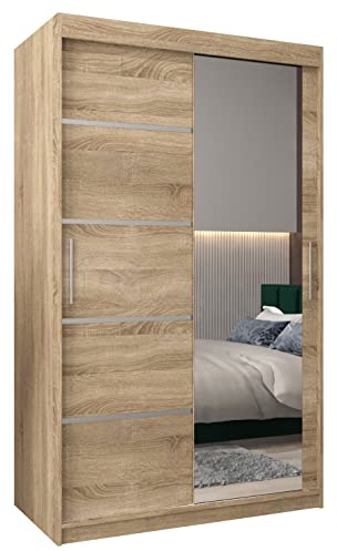 ABIKSMEBLE Armoire Porte coulissante Miroir Verona 2 - Dressing Chambre Adulte - Penderie Vetement Dressing - Garde Robe - Placard Chambre - Armoire 2 Portes - Closet