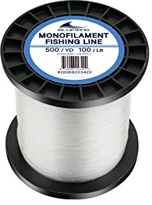 BLUEWING Monofilament Fishing Line Dia. 0.9mm 100 lbs 500 Yards Invisible Thin Diameter Mono Fish Wire String, Clear