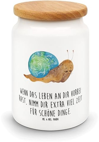 Mr. & Mrs. Panda Aufbewahrungsdose Mit Deckel Schnecke Sir - Geschenk, Lustige Sprüche, Zeit nehmen, Weisheit, Schnecken, aufbewahrungsbehälter, Motivation, Kaffeedose, keksdosen, Dose, Vorratsdosen