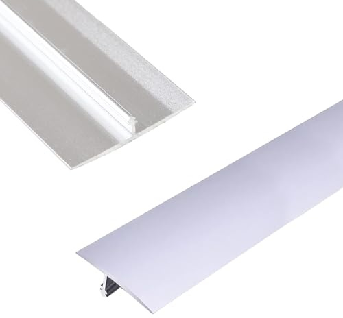 LIYI929GP Silber T-Profil Übergangsschiene Übergangsprofil Breite 15 20 33 40mm, Bodenübergangsstreifen Dauerhaft Aluminium Ausgleichsprofil, Bodenleiste Türleiste Türschwellen Leiste