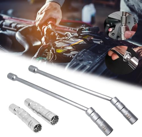 Magnetischer Werkzeuge zum Entfernen von Zündkerzen, 4 Stück Magnetisch Zündkerzenschlüssel 14 mm und 16mm, Zündkerze Demontagewerkzeug, Zündkerzensteckdose Zündkerzenstecker für die Autoreparatur