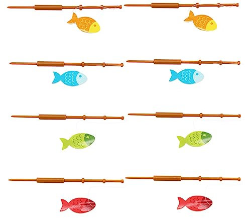 Abaodam Angelruten Cupcake Topper Kuchendekorationen 8 Stück Gemischte Farben Kuchenspieße für Party Geburtstag Babyparty Kreative Kuchen und Dessertdeko Party Picker