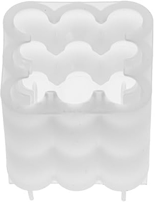 GLOREX 6 9732 092 - Kerzen-Gießform aus Silikon, Motiv: Bubble, ca. 5,5 x 5,5 x 6 cm, stabile Silikongießform, zum Ausgießen, wiederverwendbar