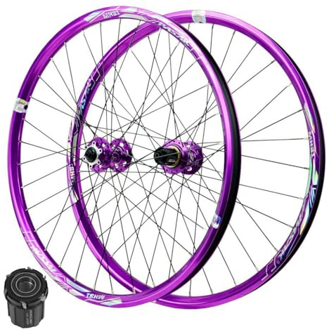 26/27,5/29 Zoll MTB Laufradsatz, Doppelwandige Aluminiumlegierung Scheibenbremse Hybrid/Fahrradräder QR 9mm for 7–12 Gänge 2130g (Farbe : 9 * 100/100 * 135mm, Size : 26 inch)