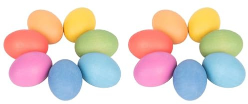 TickiT 74005 Rainbow Wooden Eggs Set of 7 - A Great Pre-school Educational Toy (Pack of 2)