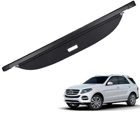 Auto Einziehbarer Laderaumabdeckung Kofferraum für B.e.n.z GLE W166 ML 350 250 450 2012-2019, Schwarz Schutz Der Privatsphäre Abdeckung Hutablage Cargo Cover, Ausziehbar Kofferraumabdeckung Rollo