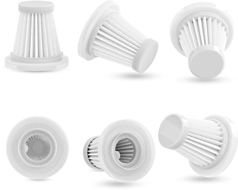 6 filtros HEPA lavables, filtros de repuesto para mini aspiradora de mano inalámbrica, para aspiradora de mano Molfanco
