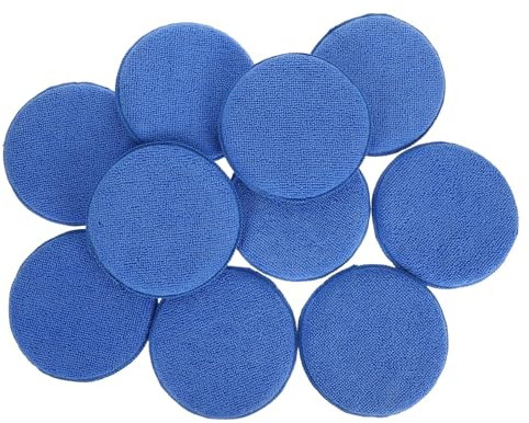 BESTYASH 10piezas Esponjas De Pulido y Encerado para Automóviles De Almohadillas Redondas para Limpieza y Protección De Superficies para Coche y Hogar Prevención De Rayones