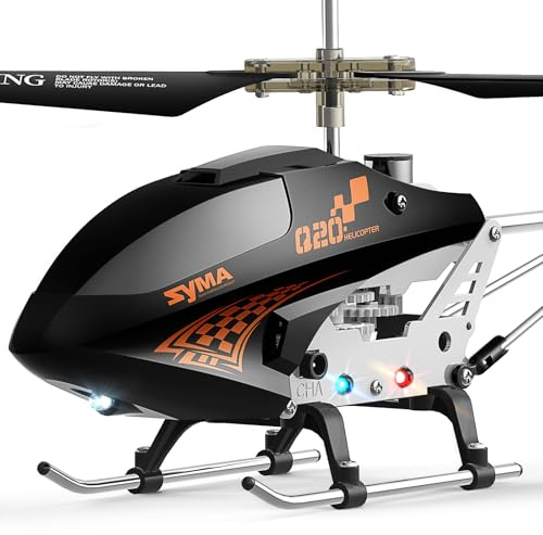 Syma Q20 RC Helicopter for Kids 8-12 and Beginners, Remote Control Helicopter with Altitude Hold, 2 Speed Modes and Gyroscope, Alloy Body Indoor Flying Helicopter Toy