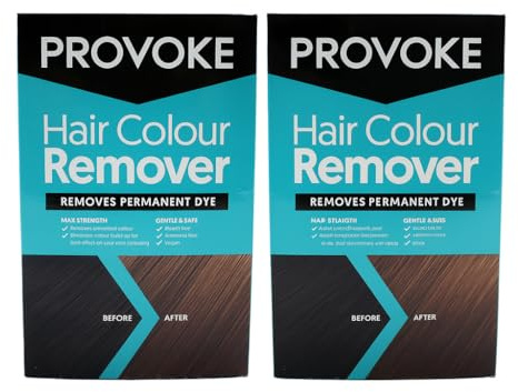 PROVOKE Hair Colour Remover Max Strength Removes Permanent Hair Dye Fast Gentle On Hair For Multicoloured Hair Dye Removal Ammonia-Free Bleach-Free Formulation Safe Hair Colour Correction Solution