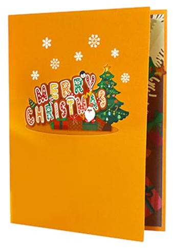 Frohe Weihnachtskarten – 3D-Grußkarte mit Musik und Licht – Andenken für , Mädchen, Kinder, Familie, Grüße, Geburtstag, Abschluss, Schule